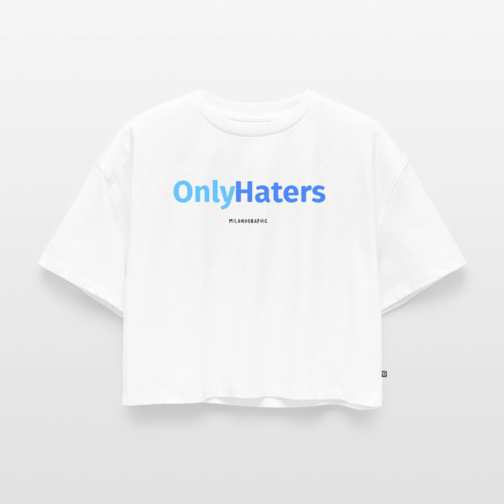 CROP OVER TEE ONLYFANS - bianco