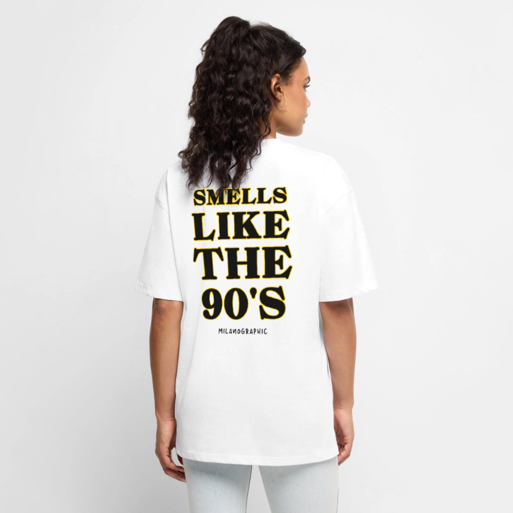 90'S OVERSIZE UNISEX TEE - bianco