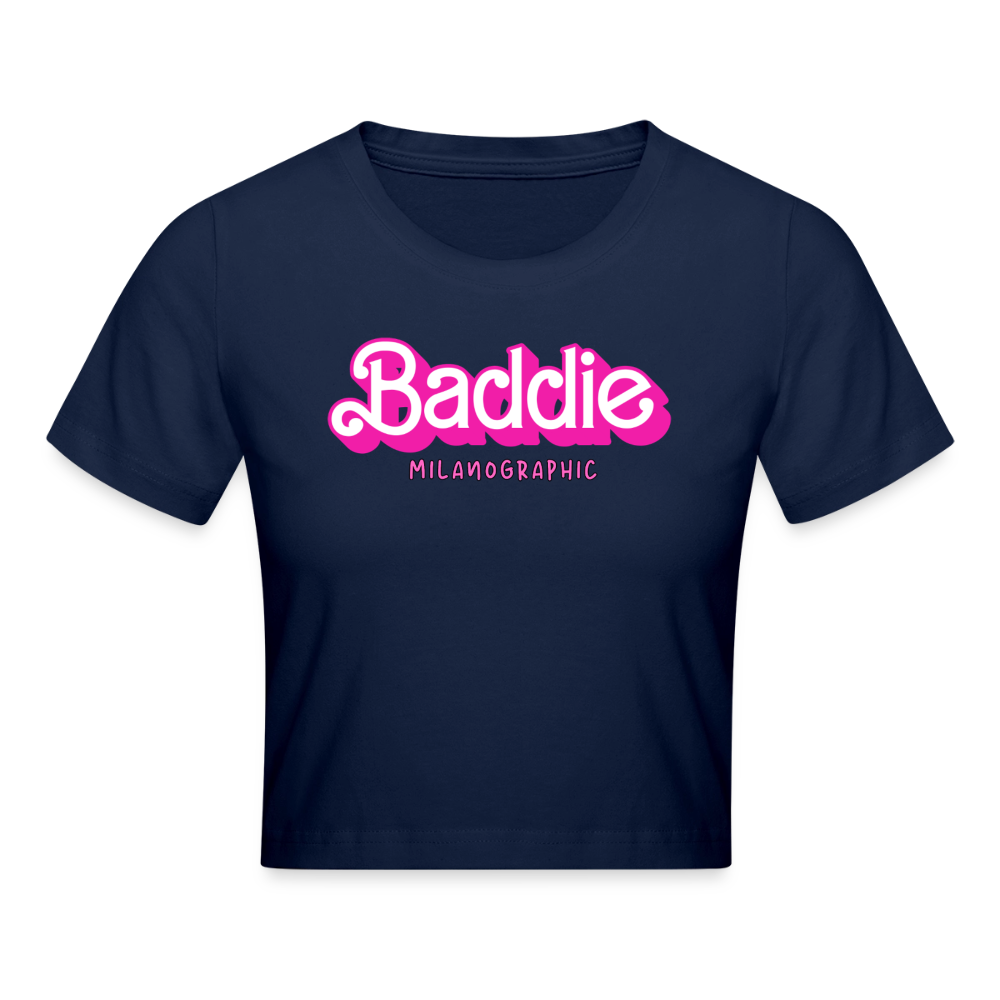 BADDIE CROP TEE - navy chiaro