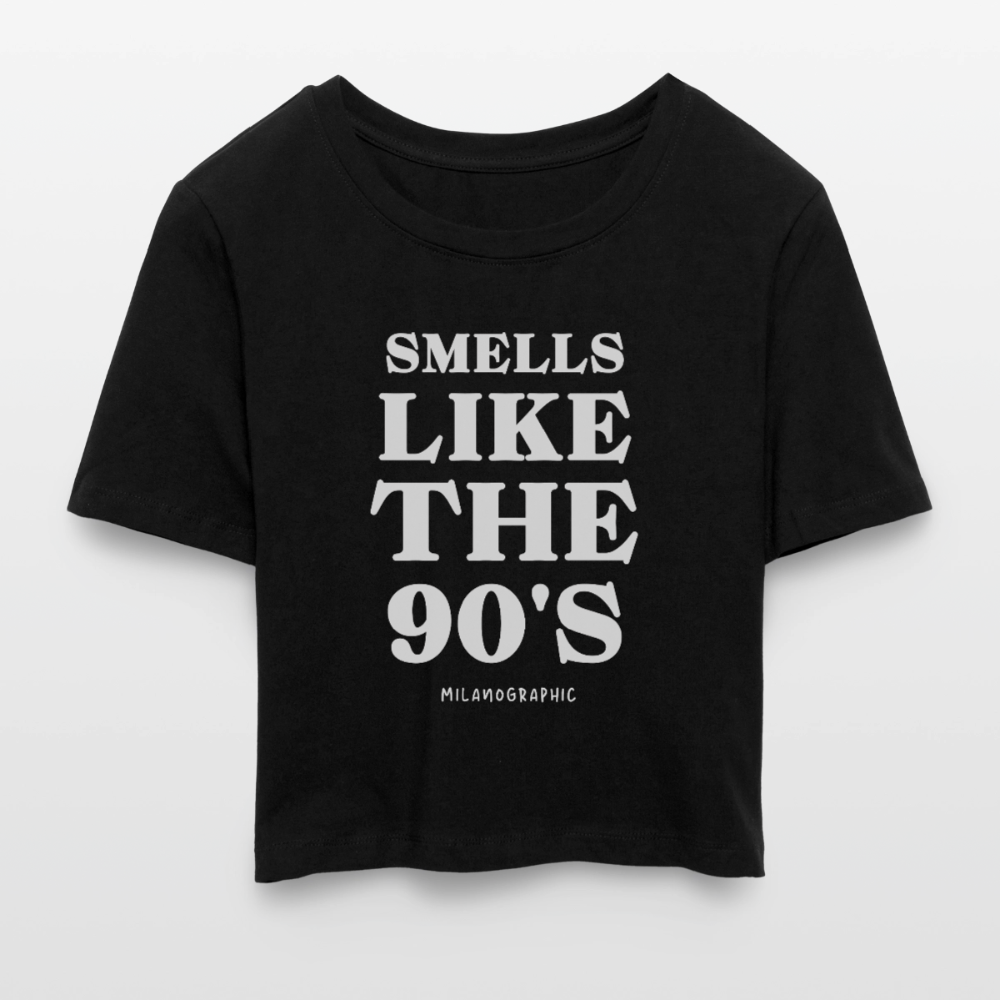 90's TEE CROP - nero