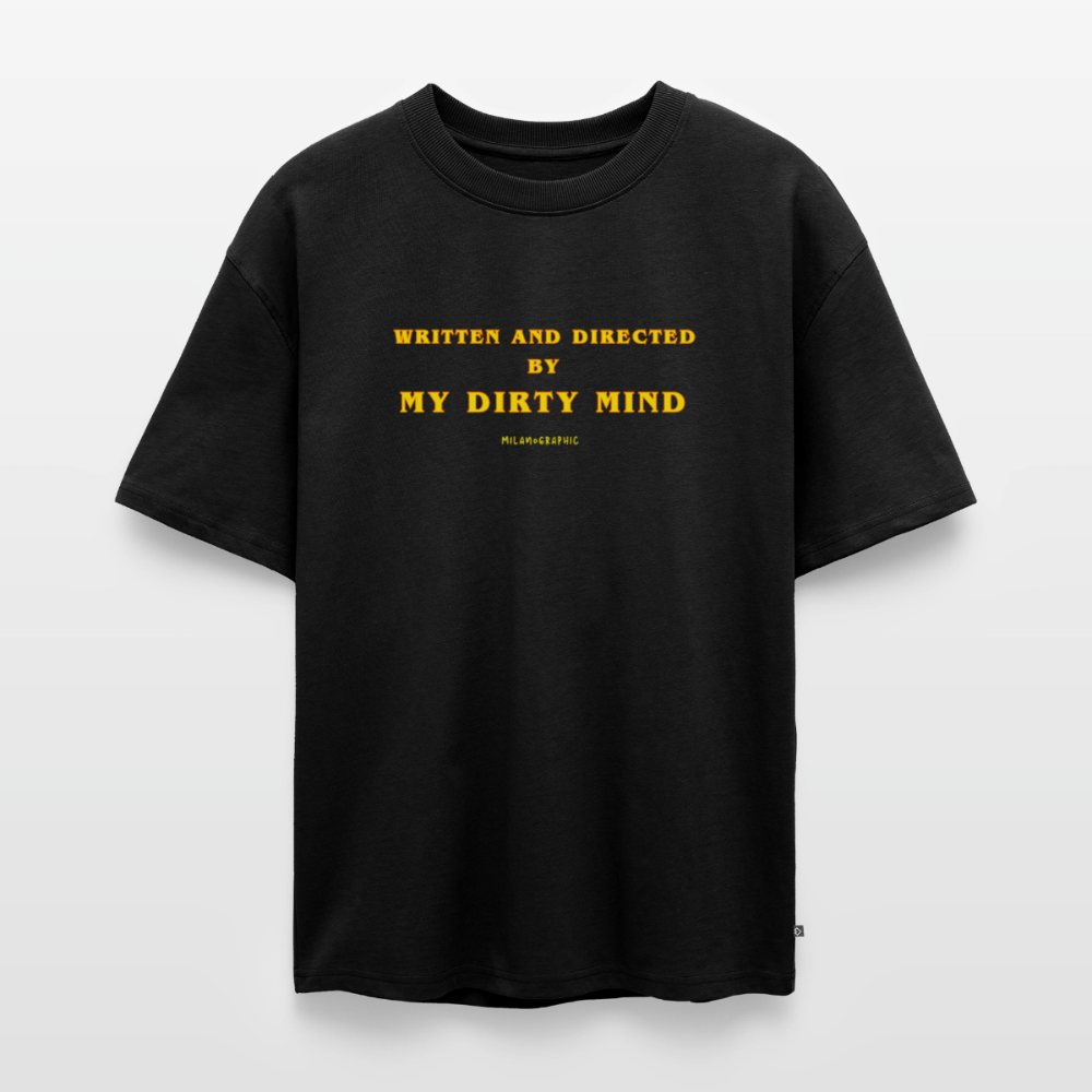 T-SHIRT OVERSIZE UNISEX WRITTEN AND DIRECTED - nero
