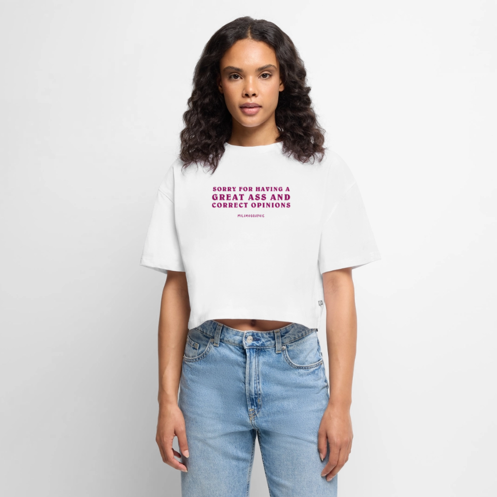 CROP T-SHIRT ASS - bianco