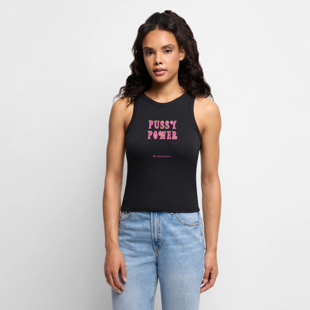 CROP TOP POWER - nero