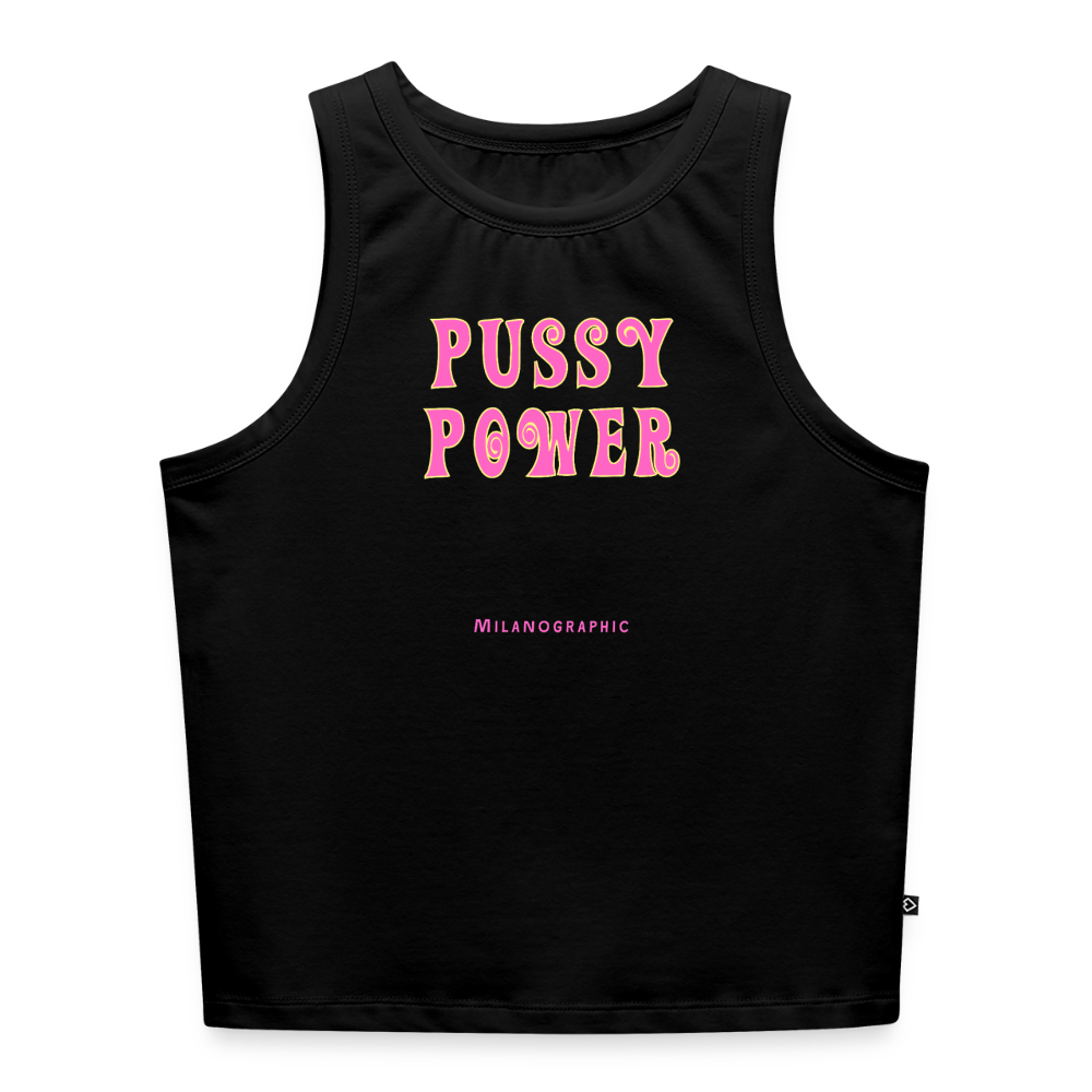 CROP TOP POWER - nero