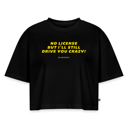 CRAZY TEE CROP - nero