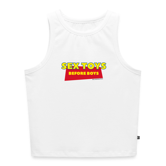 CROP TOP MILANOGRAPHIC SEX TOYS WHITE - white