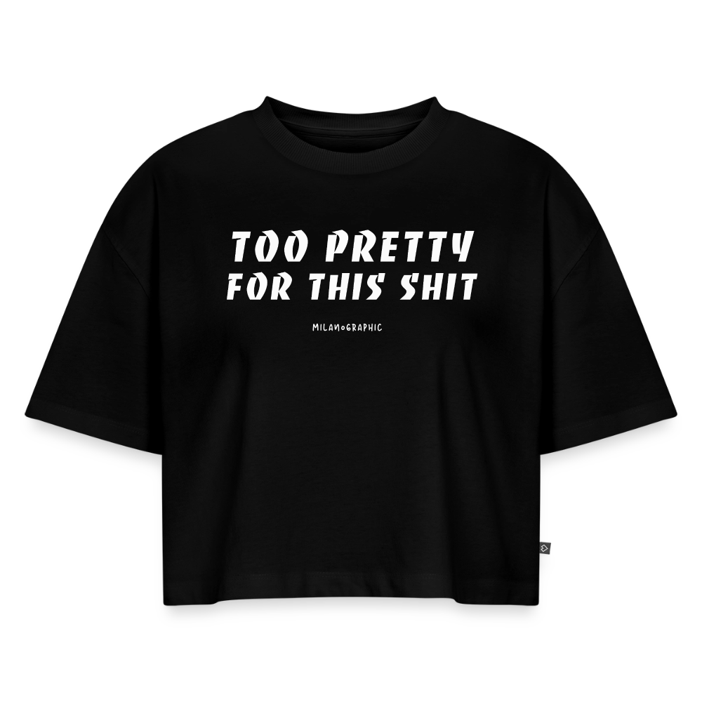TOO PRETTY T-SHIRT CROP - nero