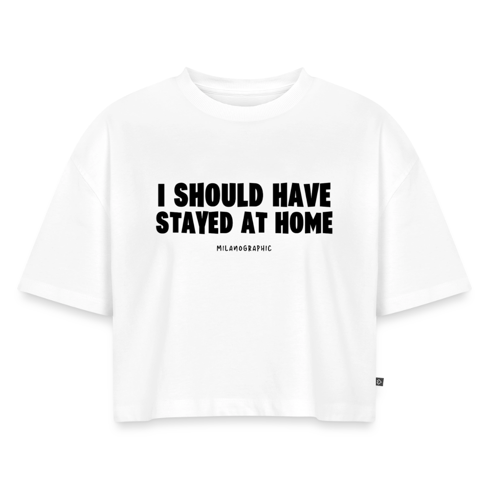 SHIRT CROP HOME WHITE - bianco