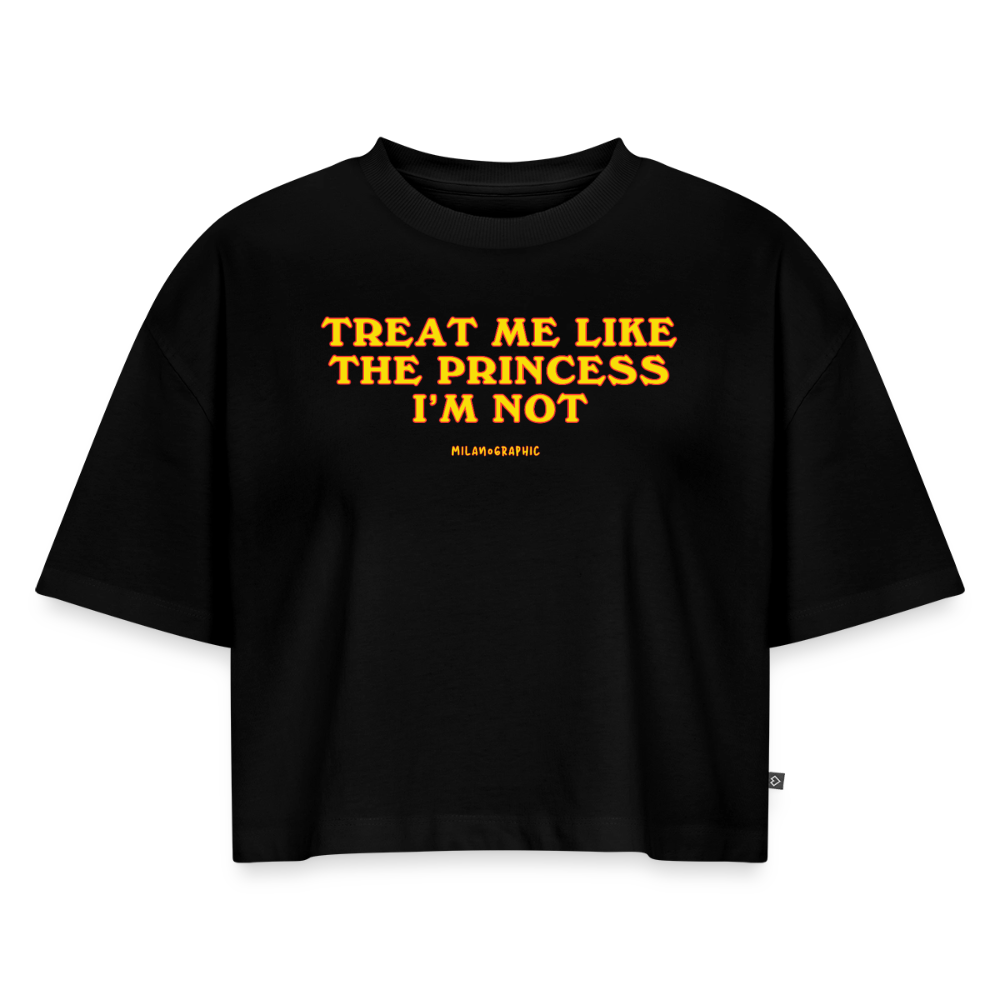 PRINCESS CROP TEE - nero