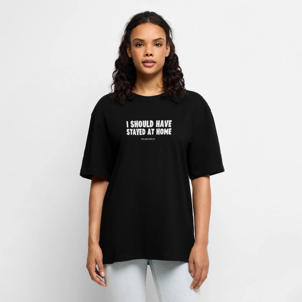 T-SHIRT UNISEX OVERSIZE HOME - nero