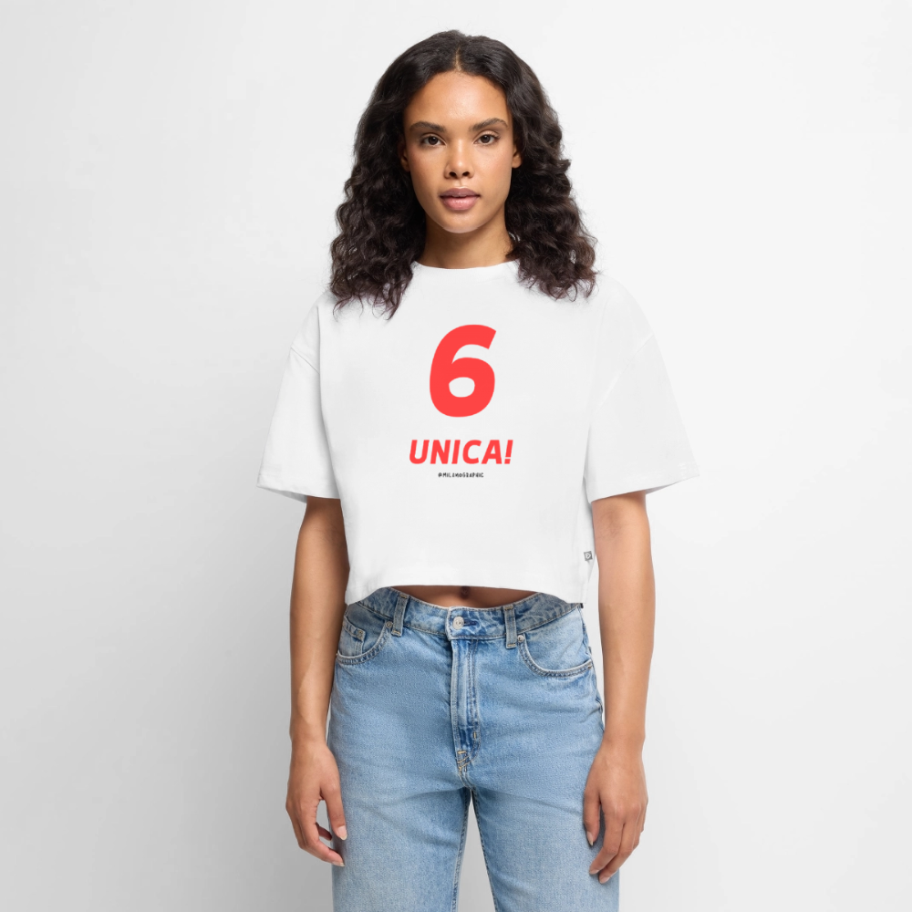 TOTTI CROP TEE 6 UNICA - bianco
