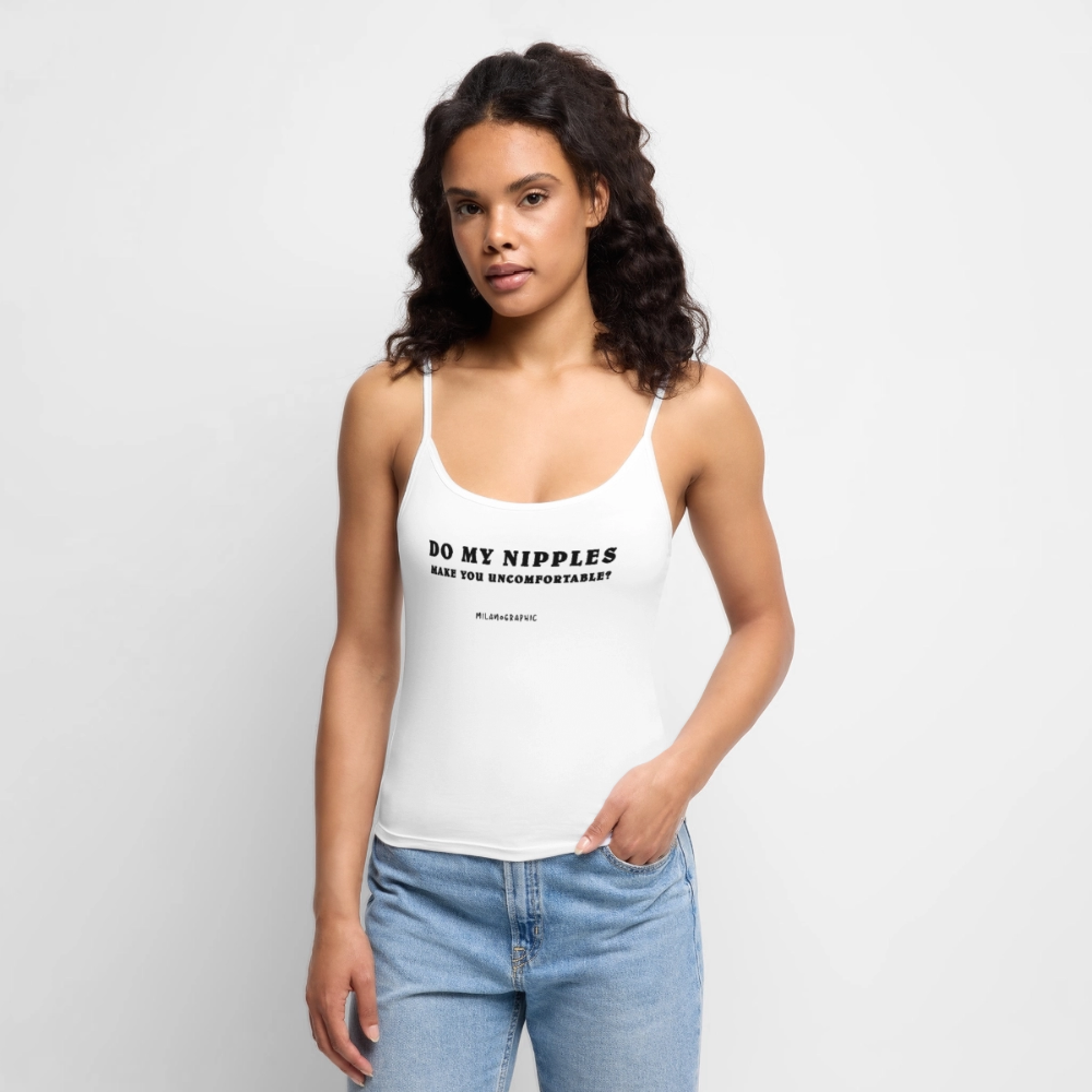 NIPPLES TANK TOP - bianco