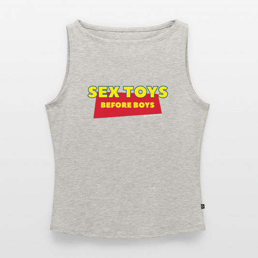 CROP TOP MILANOGRAPHIC SEX TOYS - heather grey