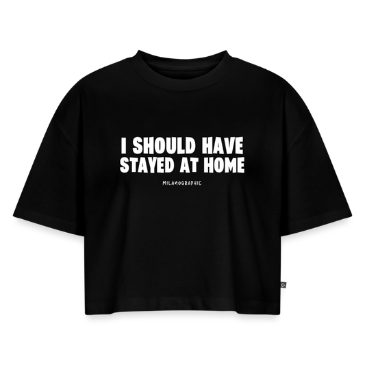 CROP SHIRT HOME - nero