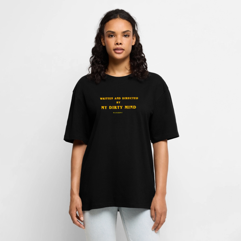 T-SHIRT OVERSIZE UNISEX WRITTEN AND DIRECTED - nero