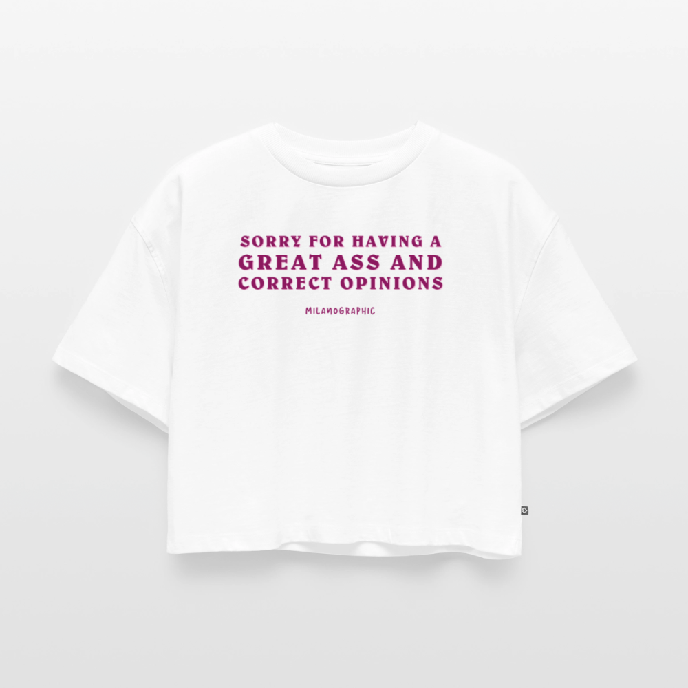 CROP T-SHIRT ASS - bianco