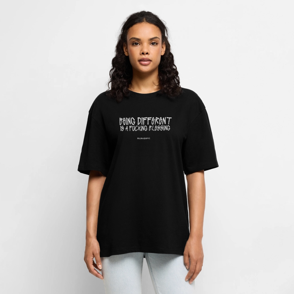 BEING DIFFERENT OVERSIZE SHIRT UNISEX - nero