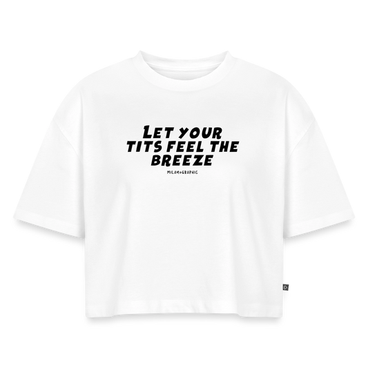 CROP OVERSIZED BREEZE - bianco