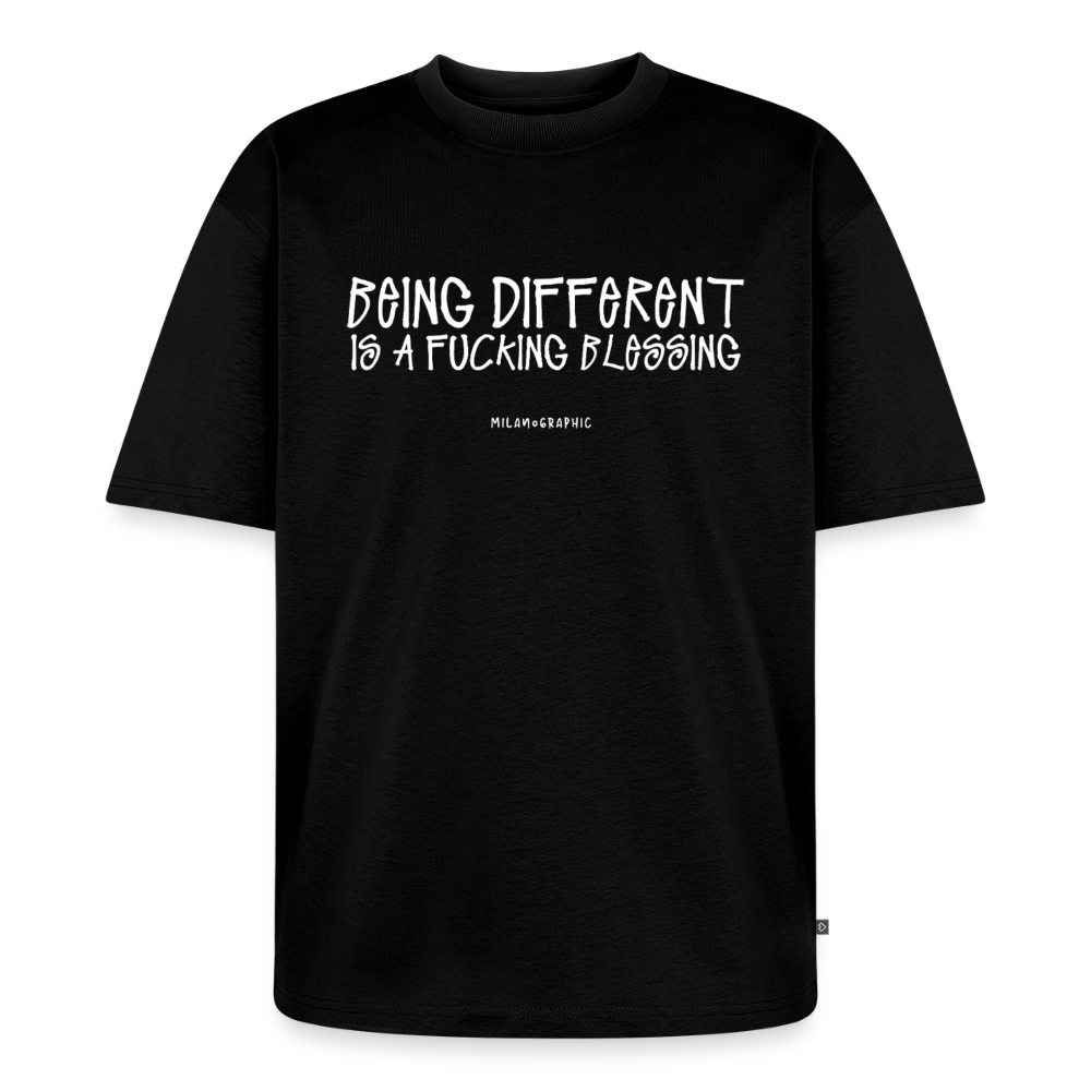BEING DIFFERENT OVERSIZE SHIRT UNISEX - nero