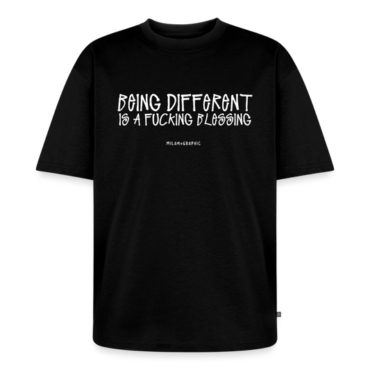 BEING DIFFERENT OVERSIZE SHIRT UNISEX - nero
