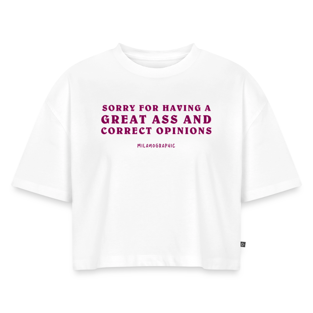 CROP T-SHIRT ASS - bianco