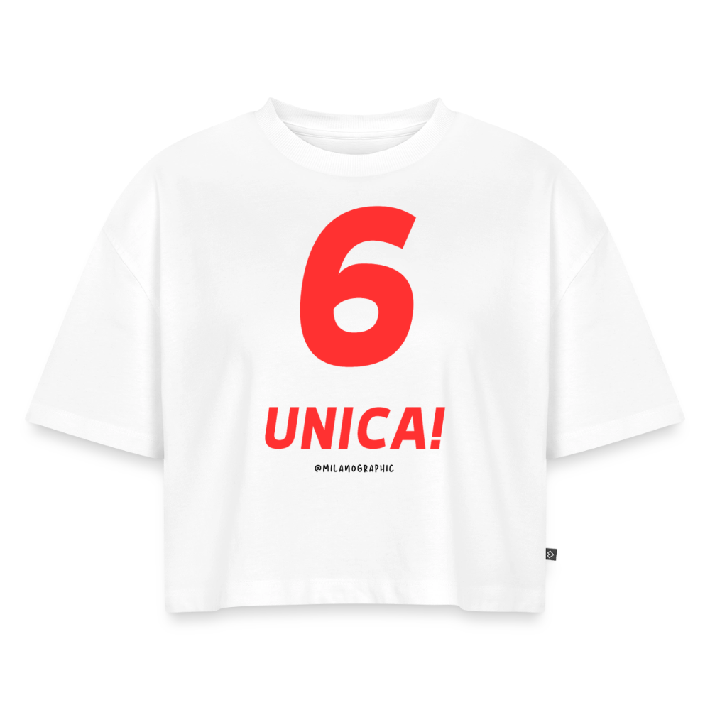 TOTTI CROP TEE 6 UNICA - bianco