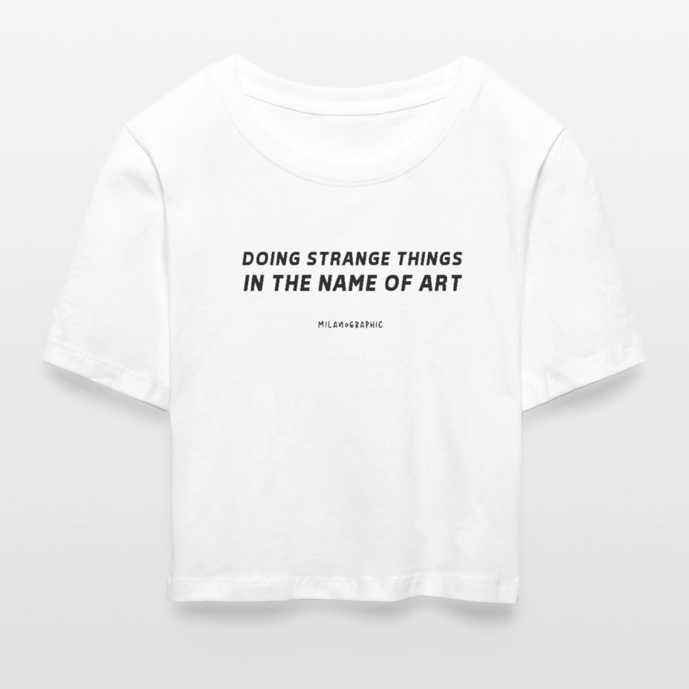 CROP TSHIRT ART WHITE - bianco
