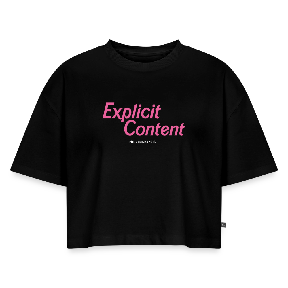CROP T-SHIRT EXPLICIT - nero