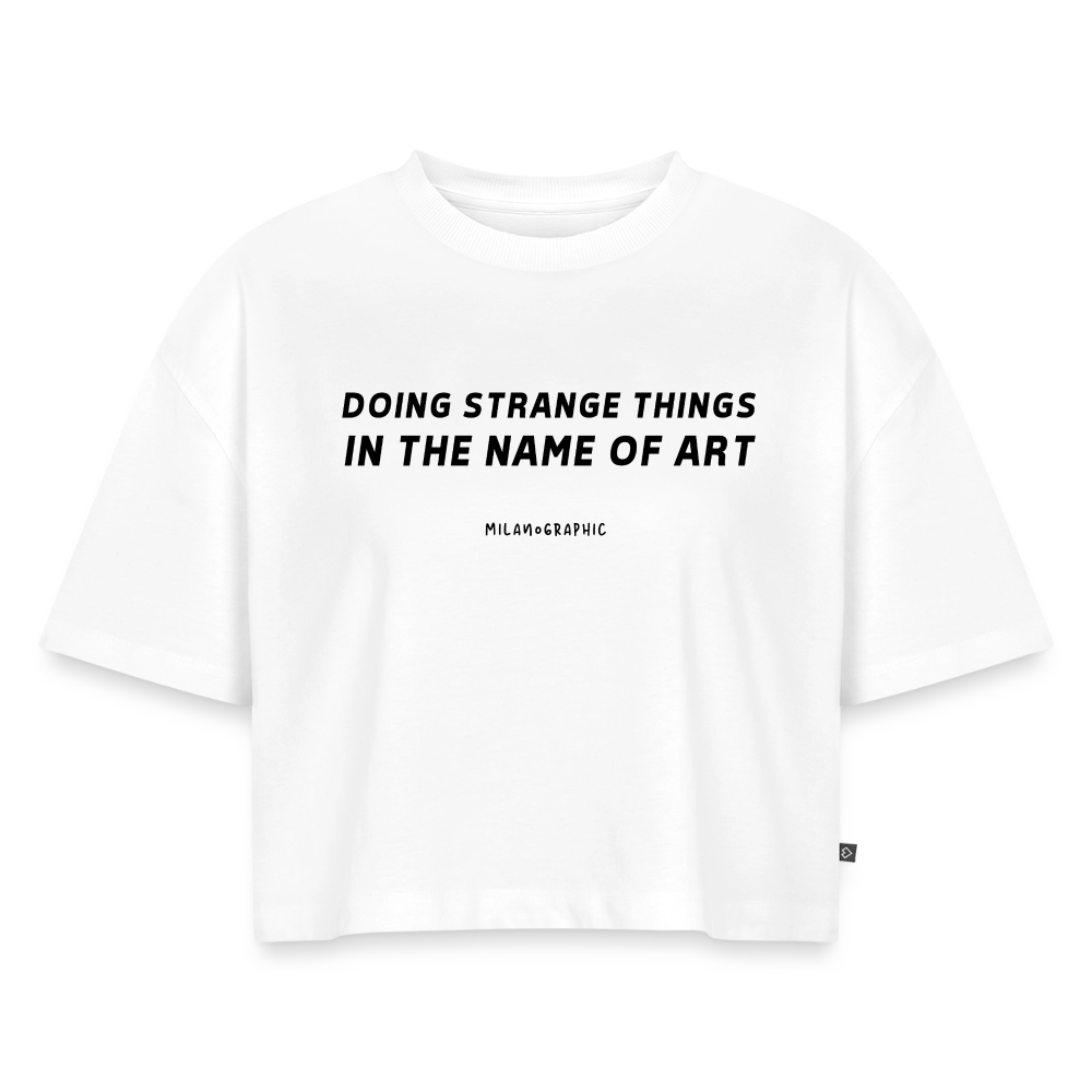 T-SHIRT CROP ART - bianco