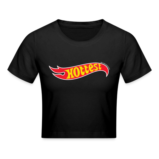 Cropped T-Shirt HOTTEST - black