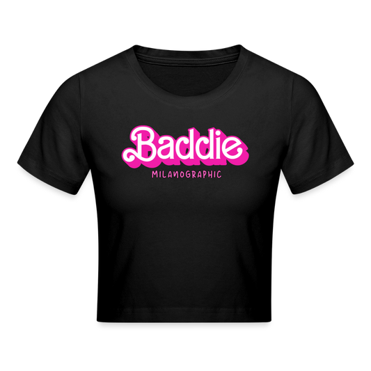 BADDIE CROP TEE - nero