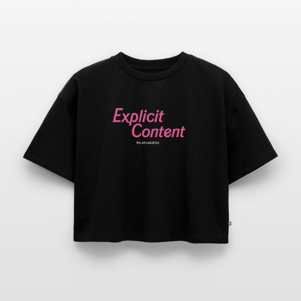 CROP T-SHIRT EXPLICIT - nero