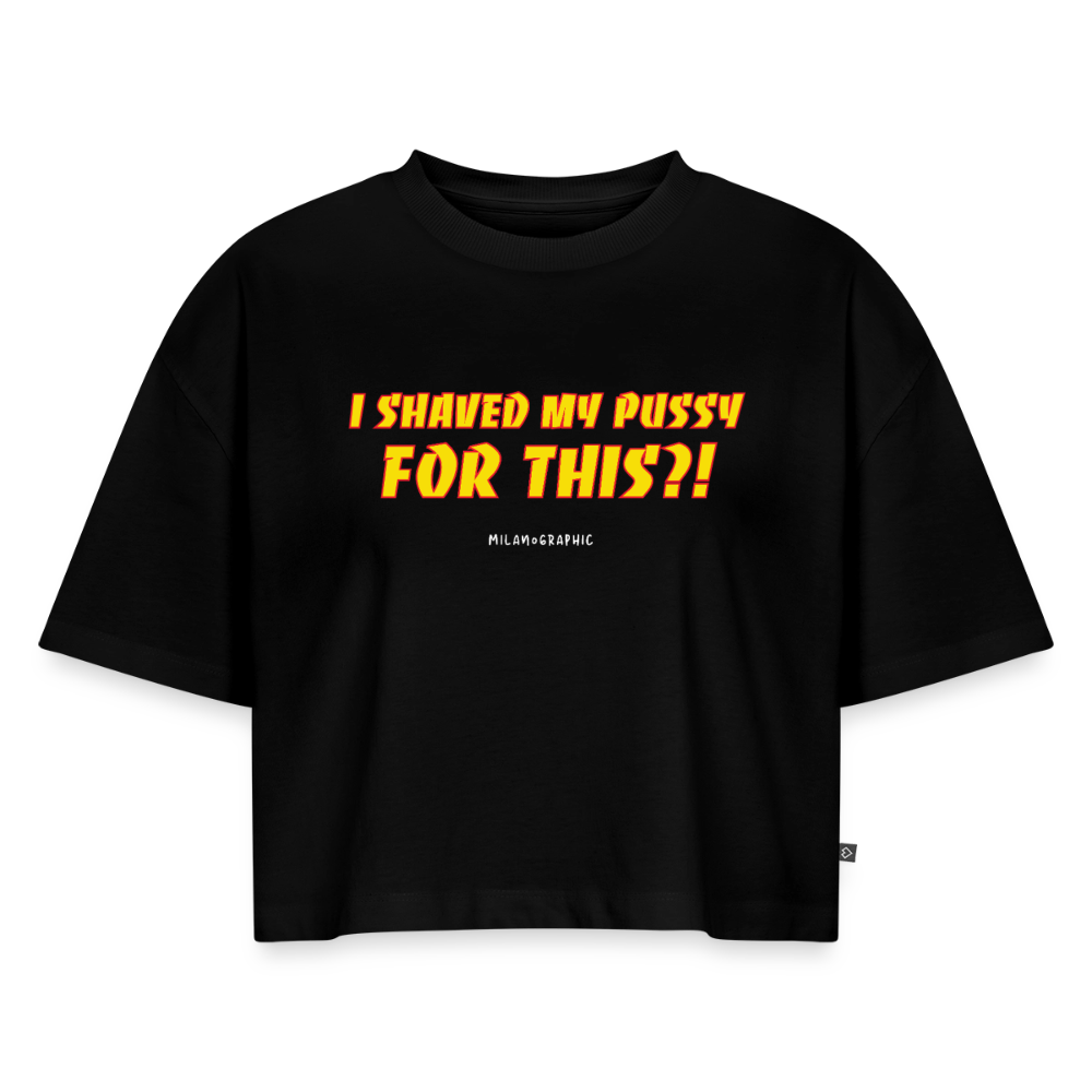 CROP TOP SHAVED PUSSY - nero