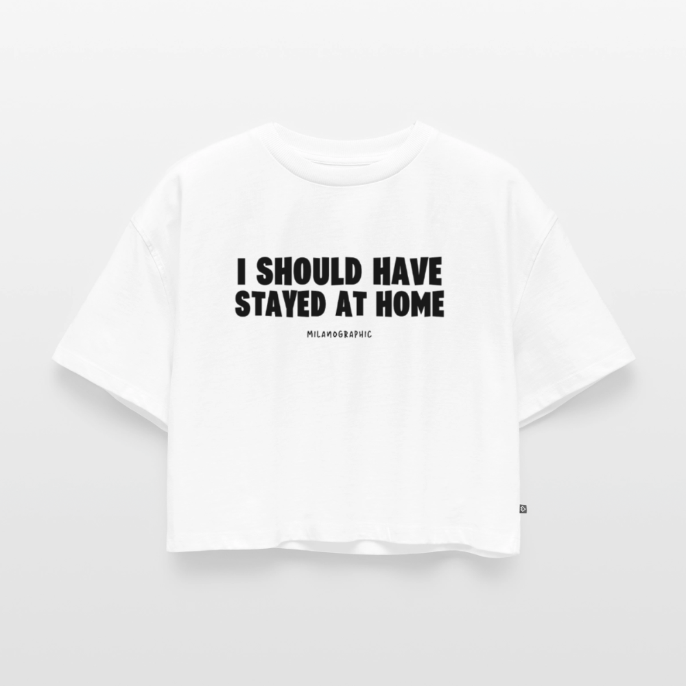 SHIRT CROP HOME WHITE - bianco