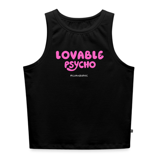 CROP LOVABLE PSYCHO TOP - nero