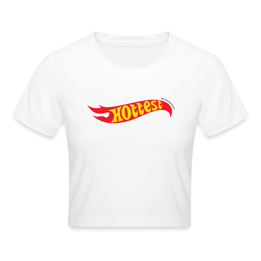 Cropped T-Shirt HOTTEST MILANOGRAPHIC - white