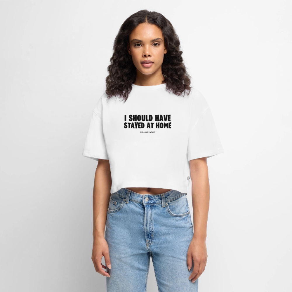 SHIRT CROP HOME WHITE - bianco