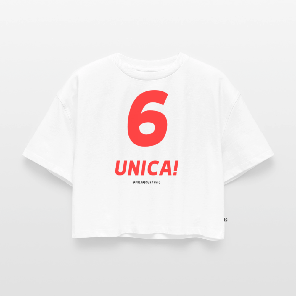 TOTTI CROP TEE 6 UNICA - bianco
