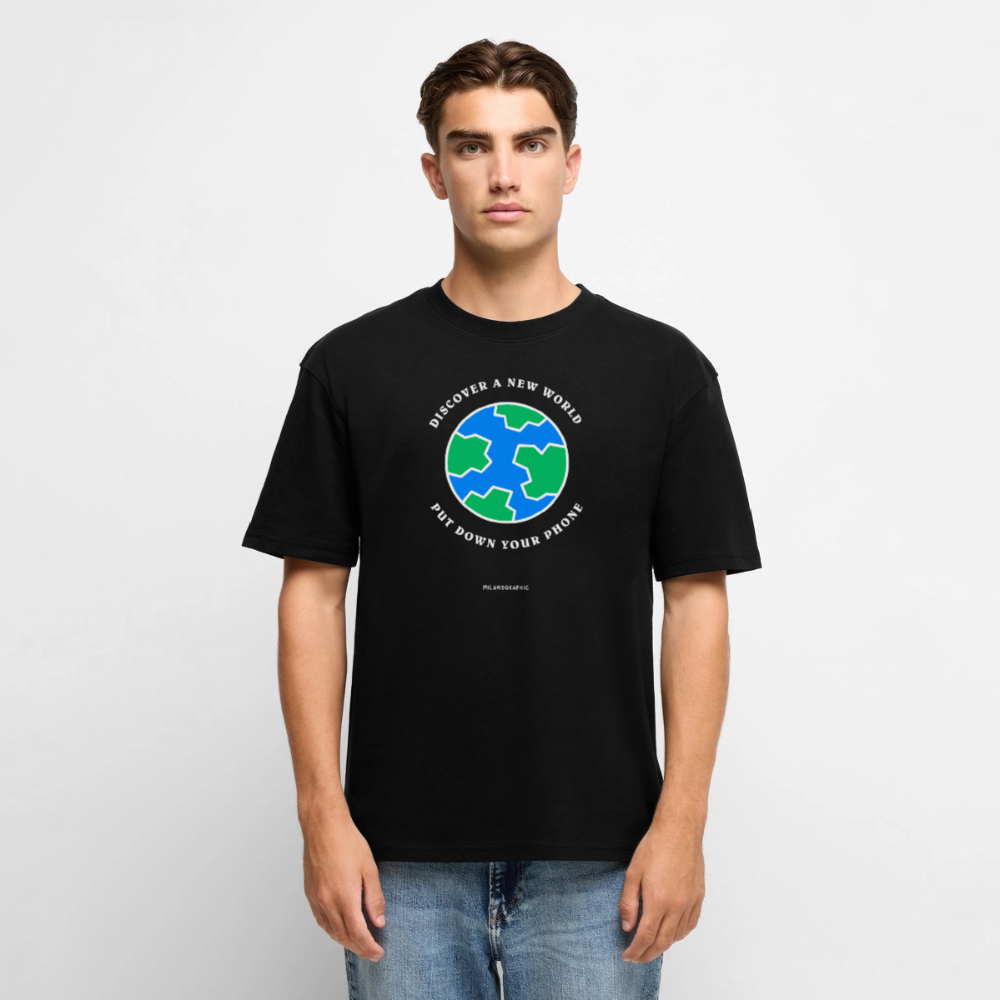 WORLD TEE OVERSIZE UNISEX - nero