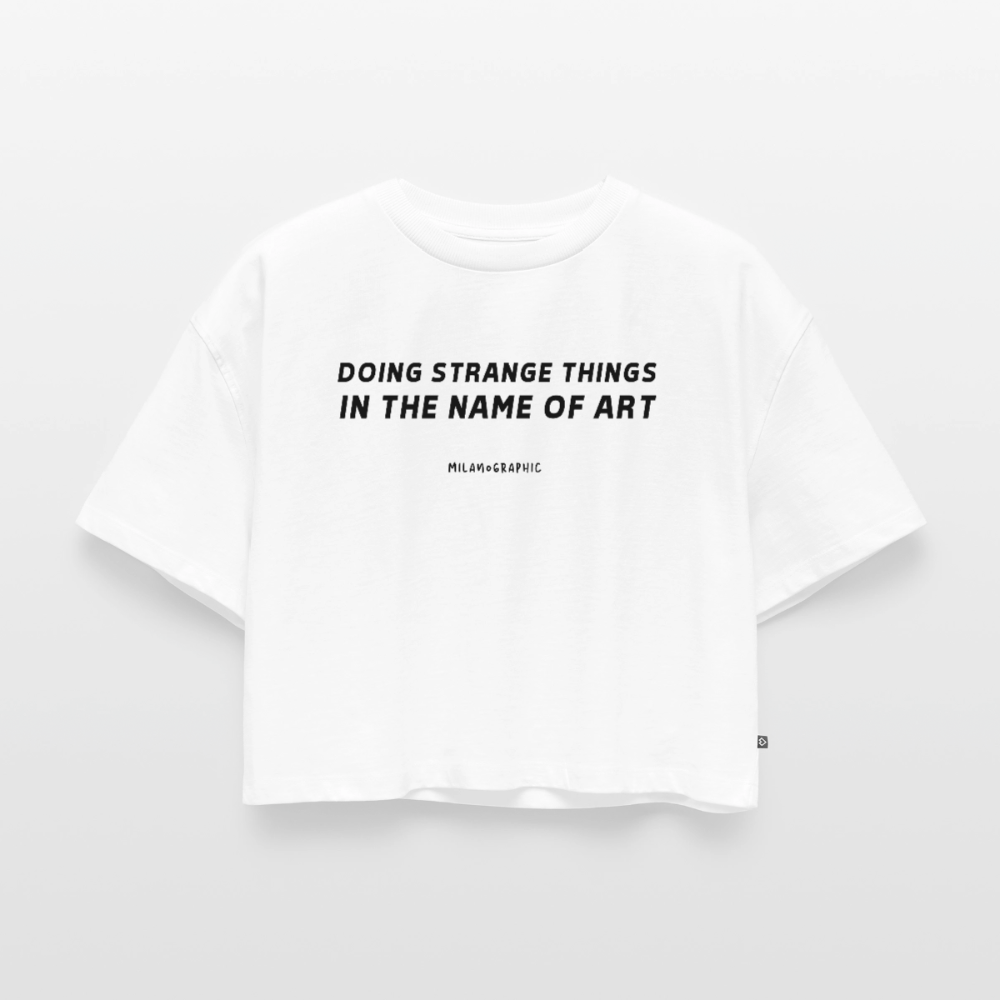 T-SHIRT CROP ART - bianco