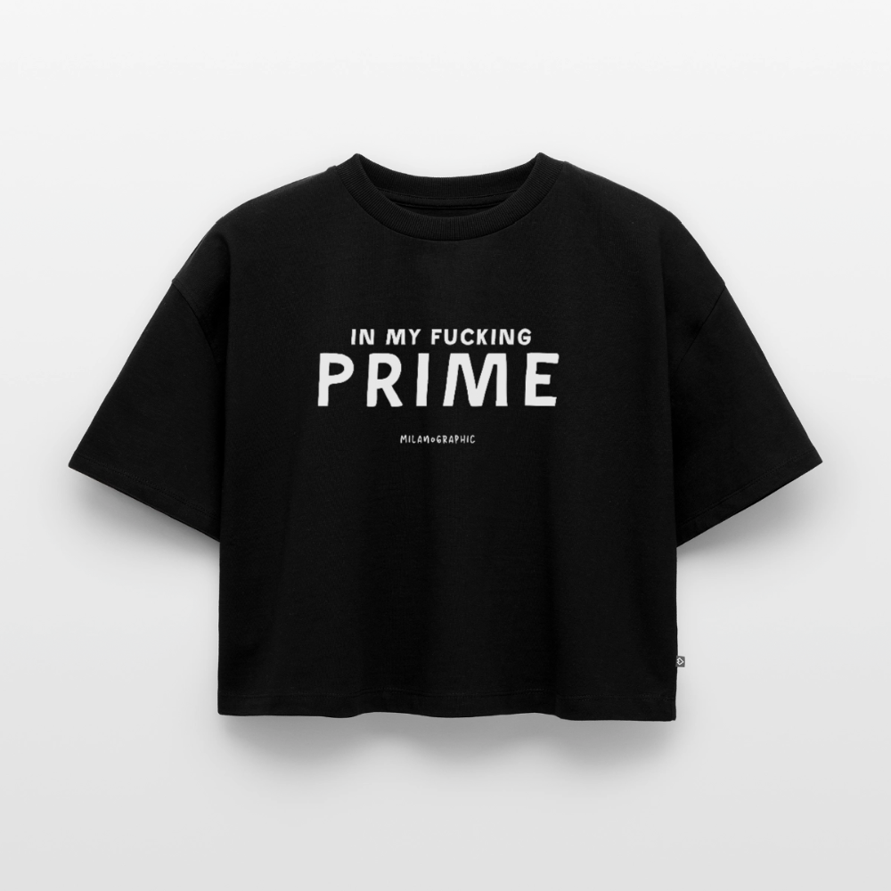 PRIME CROP T-SHIRT - nero